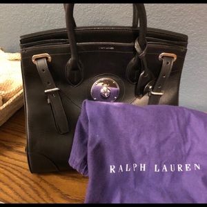Ralph Lauren Soft Ricky in black with red interior